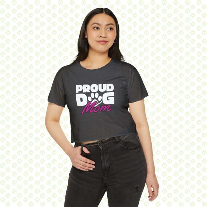 A Proud Mom Women’s Festival Crop Top – Trendy Motherhood Statement Tee, Cute Summer Gift for Moms - Image 4
