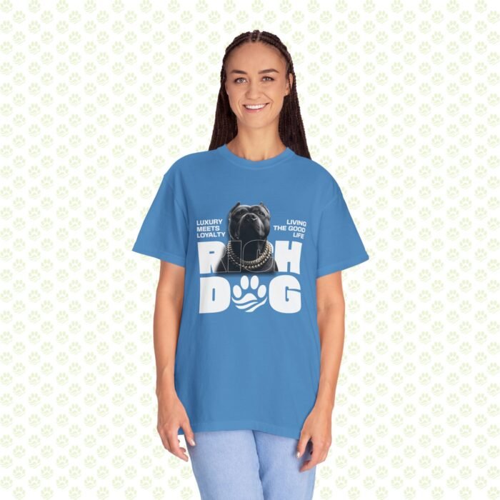 Dog Lover Unisex T-Shirt – Rich Dog Design, Trendy Pet Lover Graphic Tee, Fun Gift for Dog Owners - Image 4
