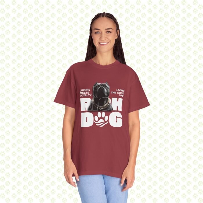 Dog Lover Unisex T-Shirt – Rich Dog Design, Trendy Pet Lover Graphic Tee, Fun Gift for Dog Owners - Image 8