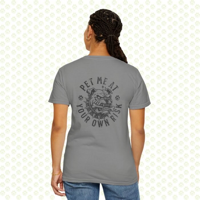 Pet My Cat At Your Own Risk Unisex Garment-Dyed Tee – Funny Cat Lover T-Shirt, Soft Vintage Wash, Unique Gift for Cat Moms & Dads - Image 11