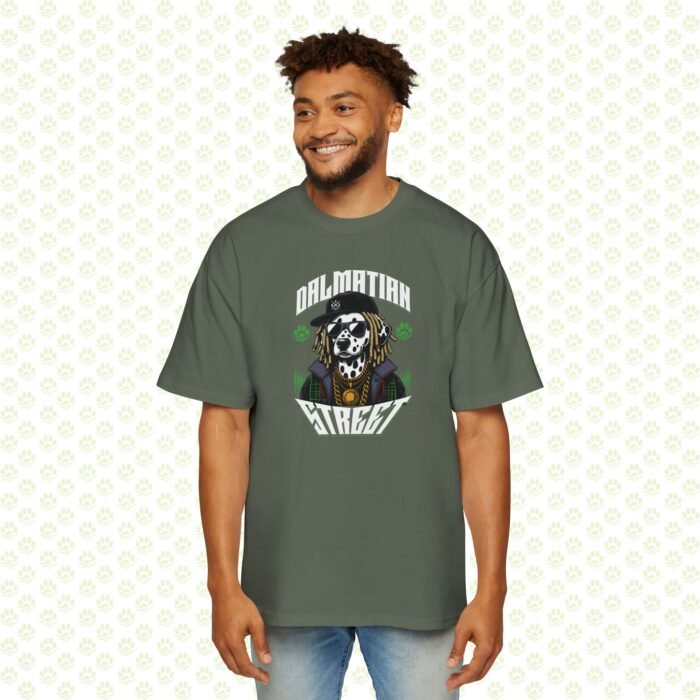 Men's Heavy Oversized Tee - Dog Lover Design - Image 2