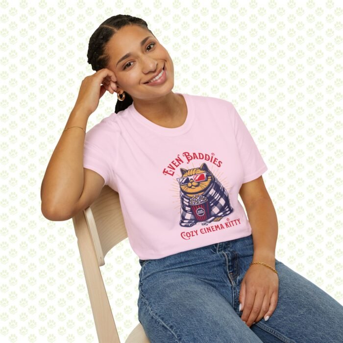 Cat Movie Night Unisex T-Shirt – Cute Popcorn Cat Graphic, Fun Movie Lover Tee for Cat Fans - Image 9