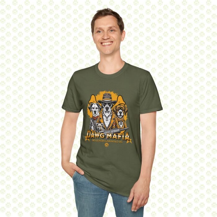 Dawg Mafia Dog Lover Unisex T-Shirt – Funny Dog Gang Graphic Tee, Casual Pet Owner Shirt, Unique Dog Lover Gift - Image 3