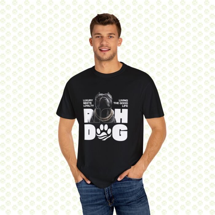 Dog Lover Unisex T-Shirt – Rich Dog Design, Trendy Pet Lover Graphic Tee, Fun Gift for Dog Owners - Image 5