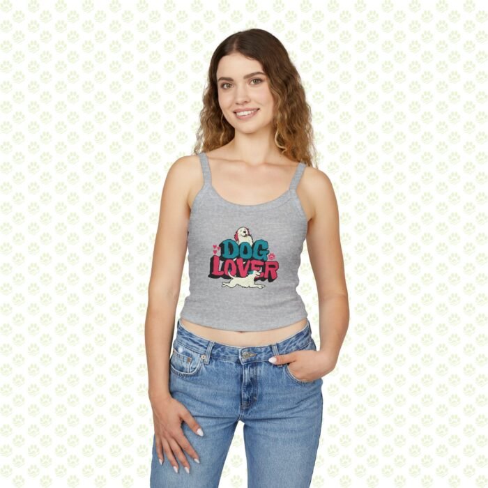 Dog Lover Women’s Spaghetti Strap Tank Top – Cute Summer Cami with Playful Dog Graphic, Comfortable Pet Mom Sleeveless Shirt - Image 5