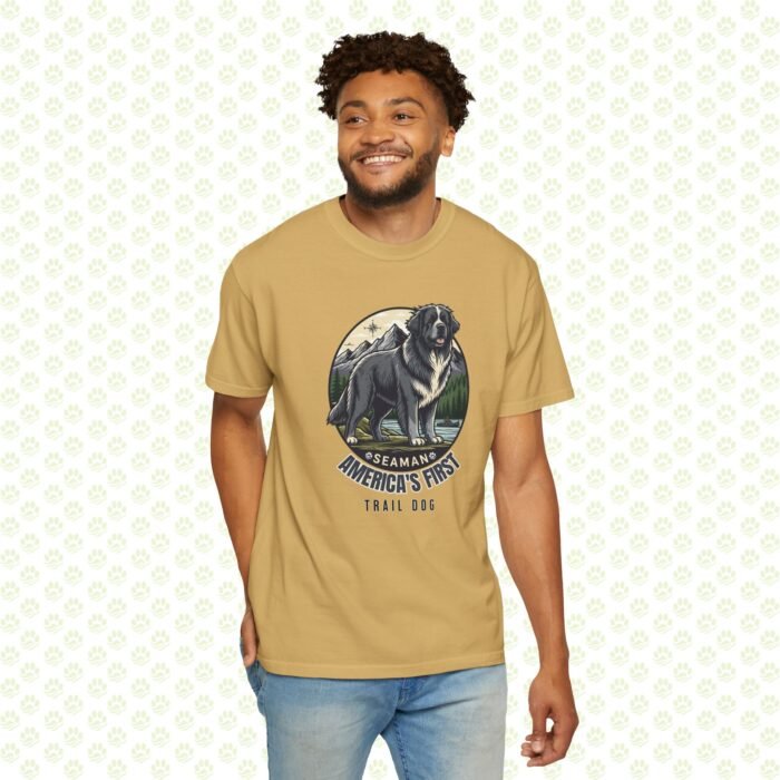 America’s First Trail Dog Seaman Unisex Garment-Dyed T-Shirt – Lewis & Clark Expedition, Historical Dog Lover Tee - Image 3