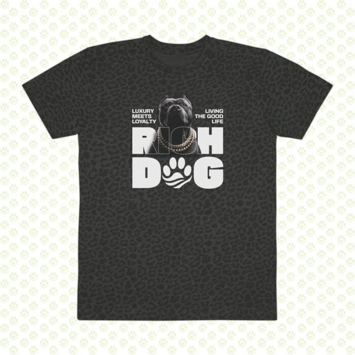 Rich Dog Men's Fine Jersey Tee – Stylish Dog Lover Graphic Shirt, Premium Soft Cotton T-Shirt - Image 2
