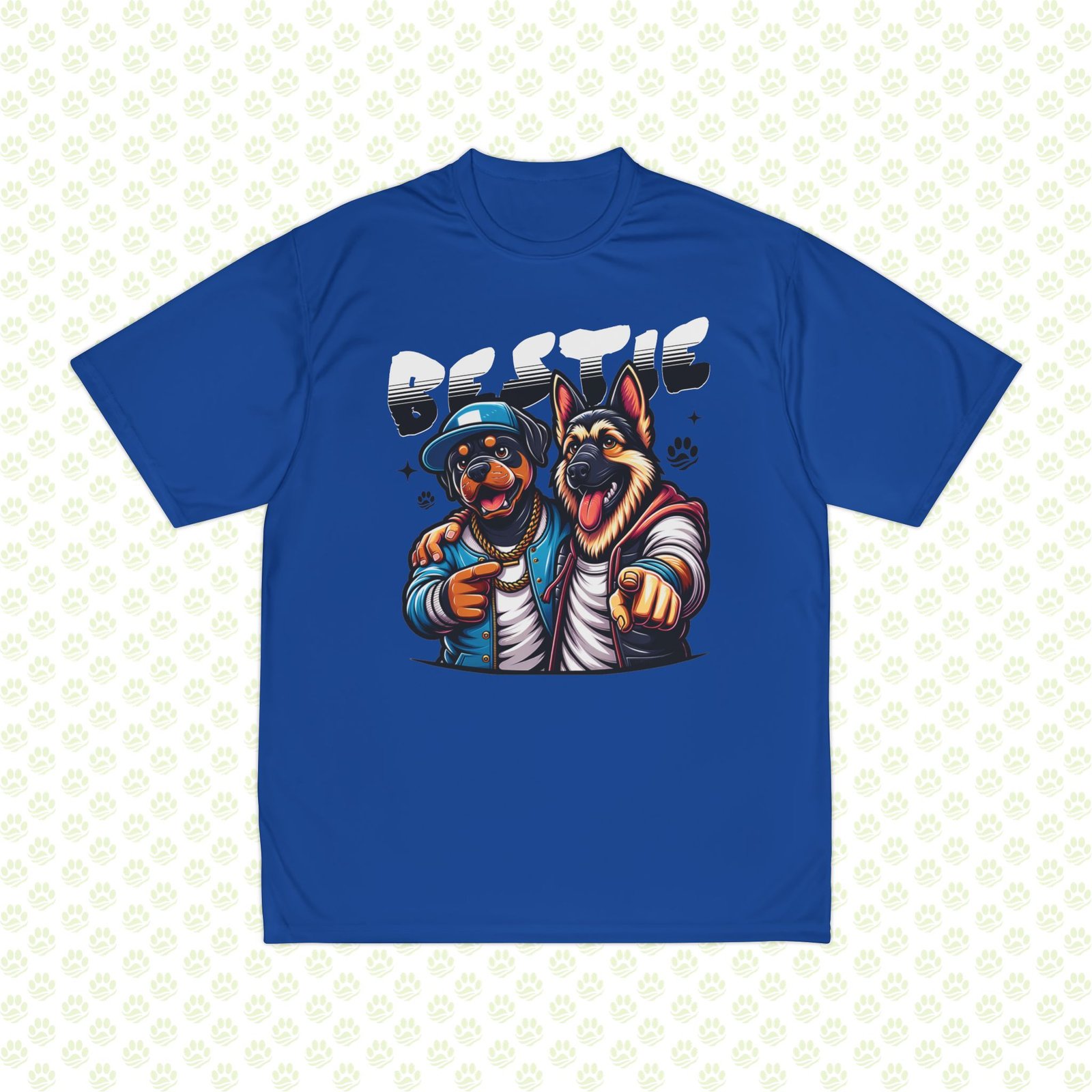 Dog Lover Performance T-Shirt “Bestie” – Moisture-Wicking Athletic Tee, Lightweight & Breathable, Perfect Gift for Dog Best Friends