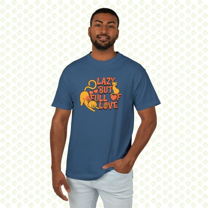 Lazy But Full of Love Cat Lover Unisex Tee – Cute & Comfy Cat-Themed T-Shirt for Pet Lovers - Image 8