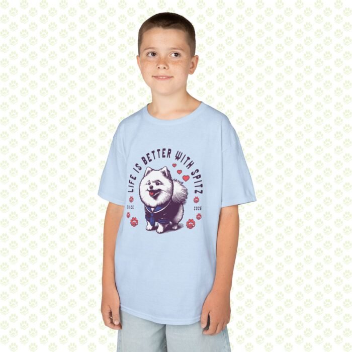 Kids Tee – Spitz Cute Dog Print, Adorable Fluffy Puppy T-Shirt for Children, Fun Pet Lover Graphic Top - Image 8