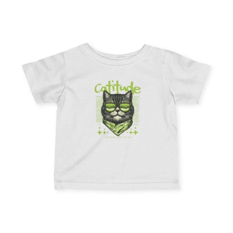 Cat Lover Infant Tee – Catityde Design, Cute Kitten Graphic Baby Shirt, Soft Cotton Toddler Tee