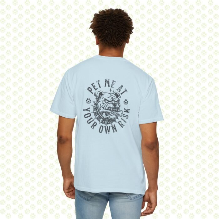 Pet My Cat At Your Own Risk Unisex Garment-Dyed Tee – Funny Cat Lover T-Shirt, Soft Vintage Wash, Unique Gift for Cat Moms & Dads - Image 9