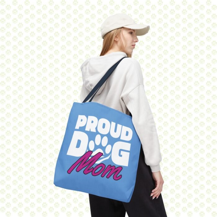 Proud Dog Mom Tote Bag – Durable Cotton Canvas, Cute Pet Lover Gift, Reusable Shopping Bag - Image 5