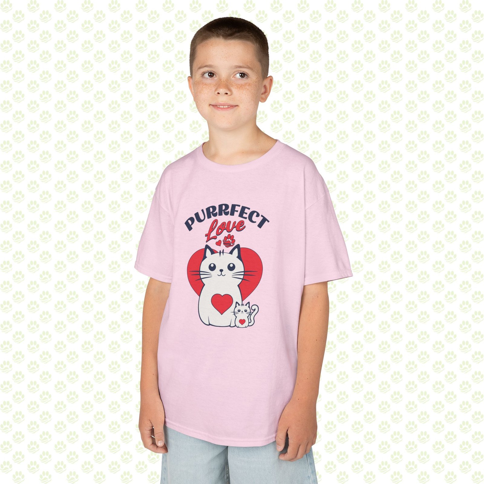 Perfect Love Cats Kids T-Shirt – Cute Kitty Design, Gift for Cat Lovers, Soft & Durable Children’s Tee