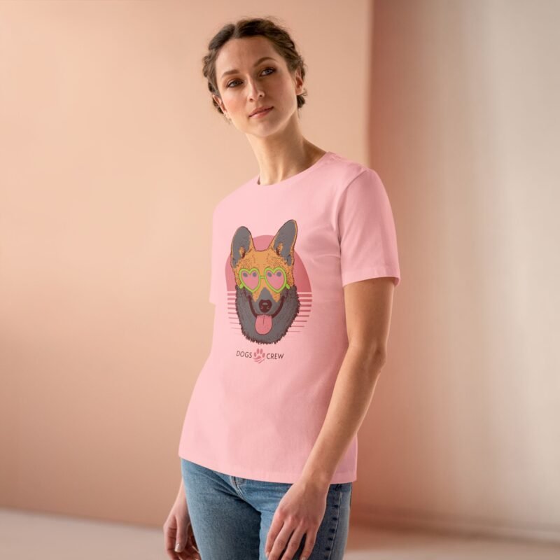 Dogs Crew Cotton Tee – Cute Animal Women’s T-Shirt, Dog Lover Gift, Soft & Comfy Crewneck