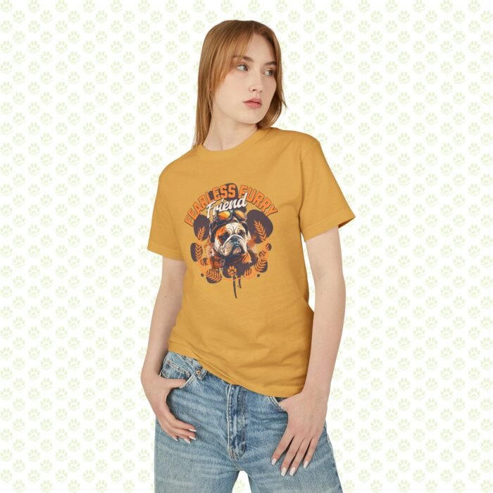 Dog Lover Unisex Garment-Dyed Heavyweight Cotton Tee – Fearless Furry Friend Bold Dog Graphic, Durable Pet Lover Statement Shirt