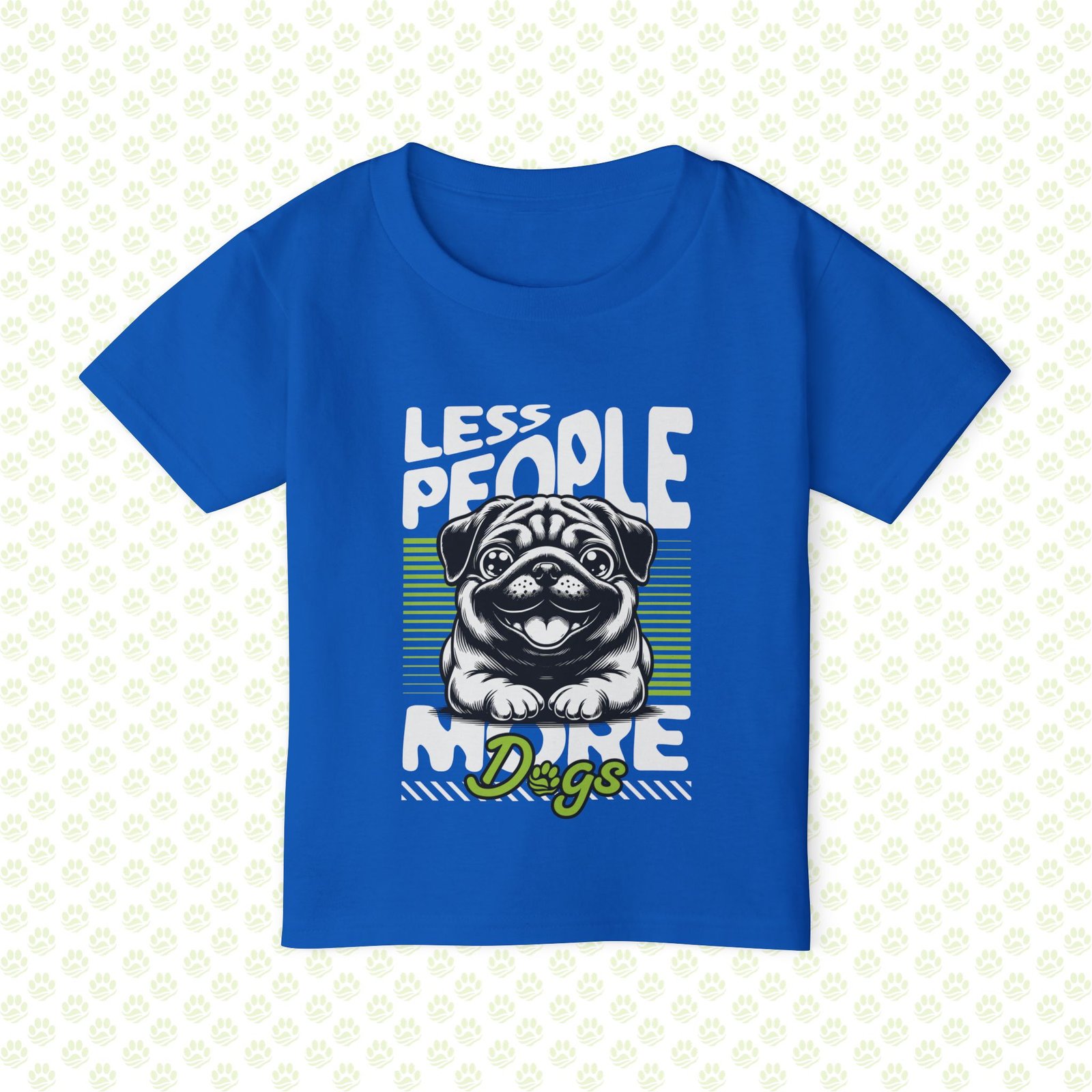More Dogs Less People Toddler T-Shirt – Cute Dog Lover Design, Fun Playful Graphic Tee for Kids