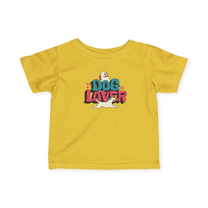 Infant Fine Jersey Tee – Dog Lover, Soft Puppy Graphic Baby T-Shirt, Cute Pet-Themed Gift for Newborns - Image 2