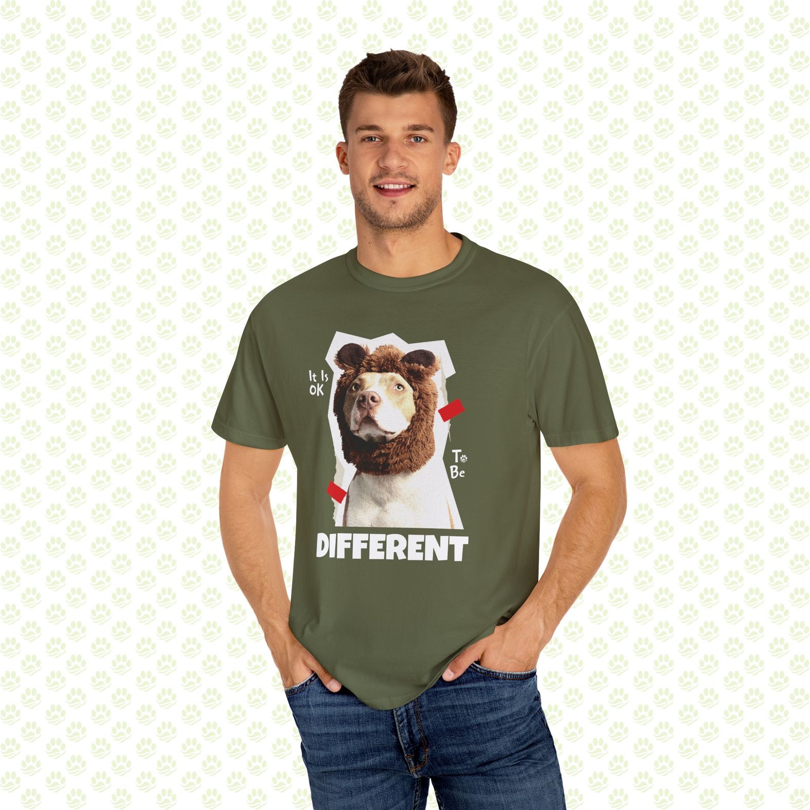 Dog Lovers Unisex Garment-Dyed T-Shirt – Inspirational Dog Graphic Tee, Soft Vintage-Style Heavyweight Cotton Pet Lover Gift
