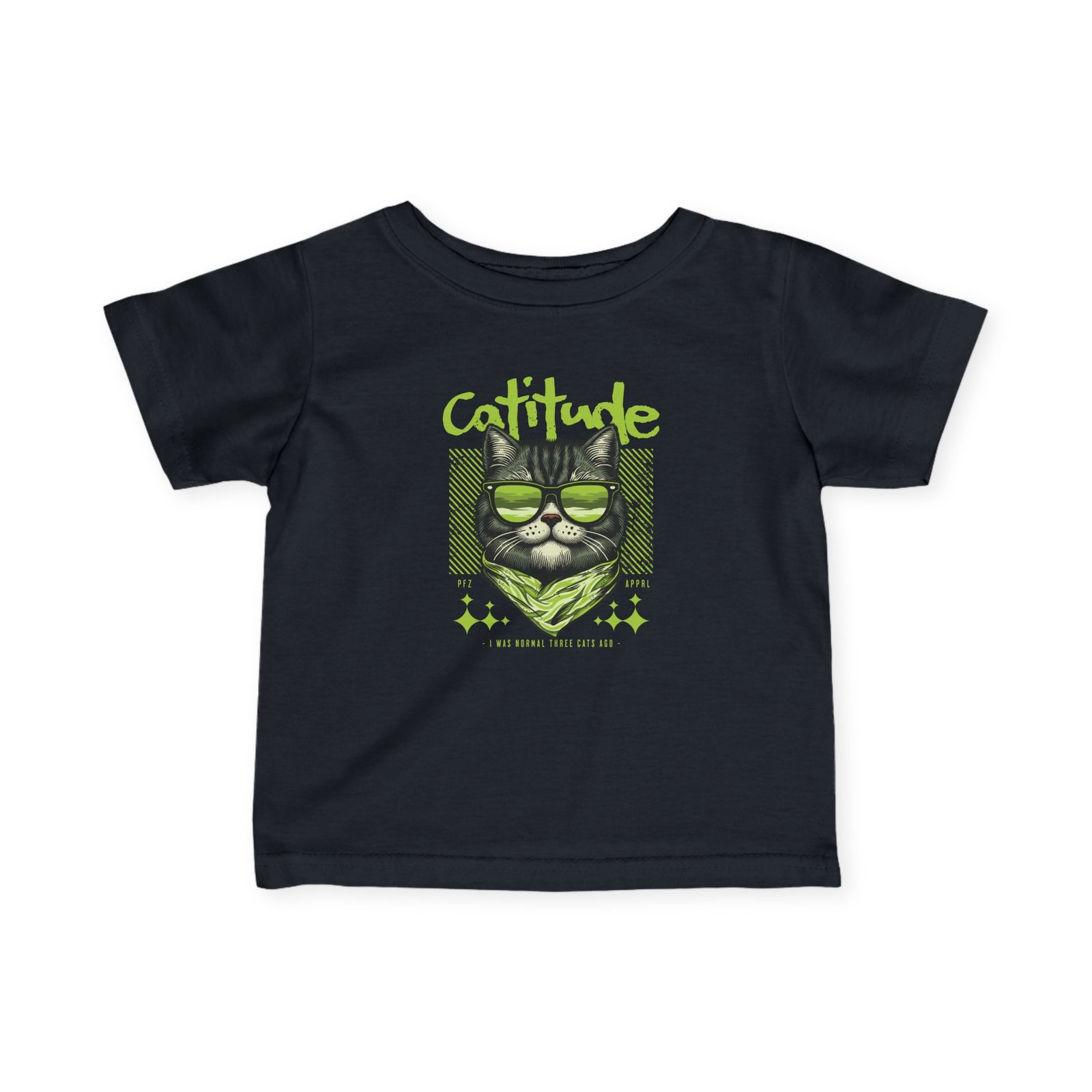 Cat Lover Infant Tee – Catityde Design, Cute Kitten Graphic Baby Shirt, Soft Cotton Toddler Tee