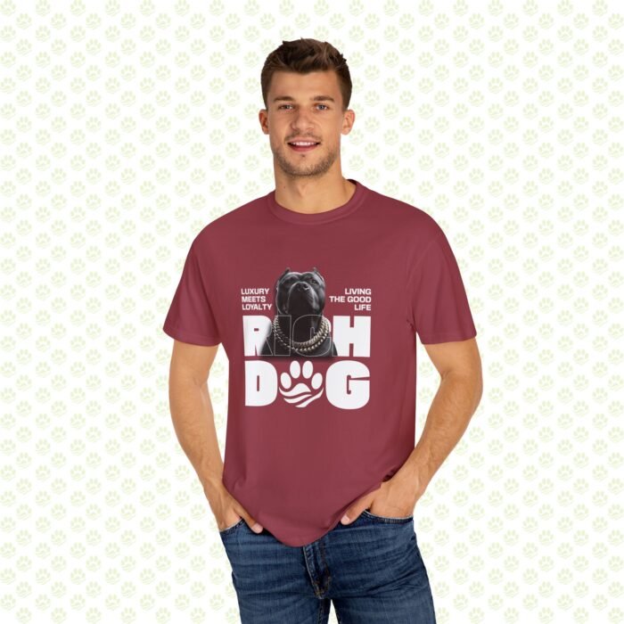 Dog Lover Unisex T-Shirt – Rich Dog Design, Trendy Pet Lover Graphic Tee, Fun Gift for Dog Owners - Image 7
