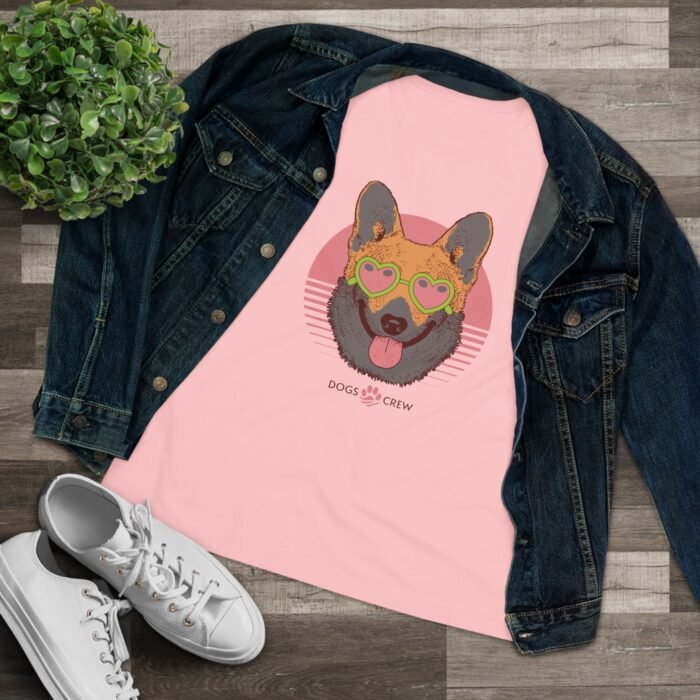 Dogs Crew Cotton Tee – Cute Animal Women’s T-Shirt, Dog Lover Gift, Soft & Comfy Crewneck - Image 2