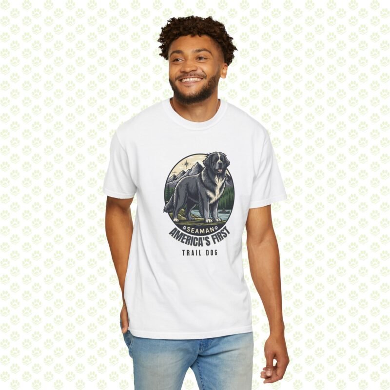 America’s First Trail Dog Seaman Unisex Garment-Dyed T-Shirt – Lewis & Clark Expedition, Historical Dog Lover Tee