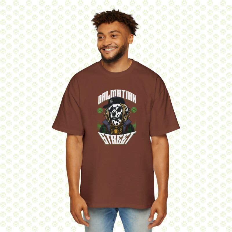 Men’s Heavy Oversized Dog Lover T-Shirt – Comfortable Casual Big Fit Tee with Dog Graphic, Perfect for Pet Enthusiasts