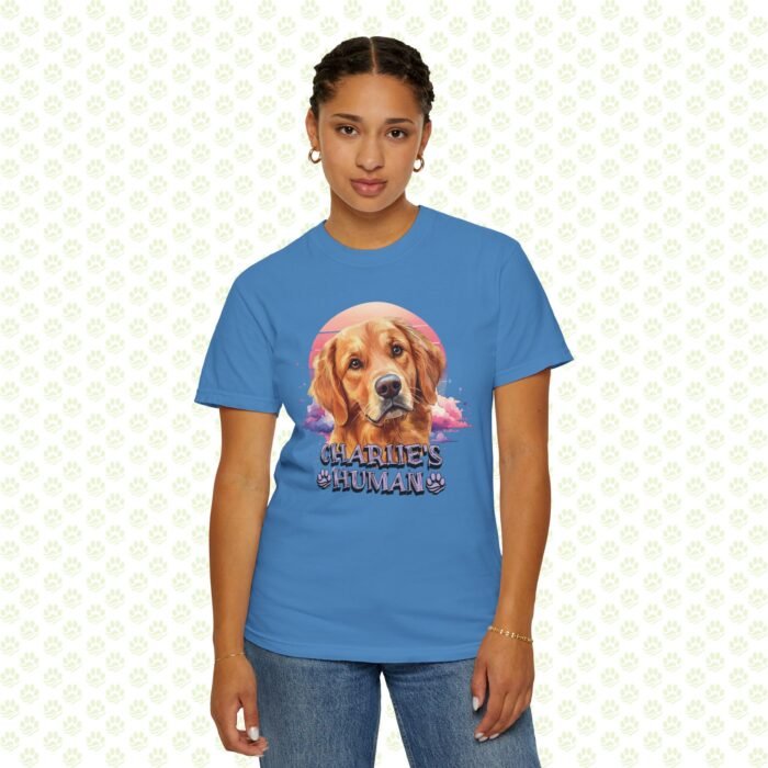 Personalized “Dog’s Human” Unisex Garment-Dyed T-Shirt – Custom Name, Bold Dog Graphic, Premium Pet Lover Gift - Image 6