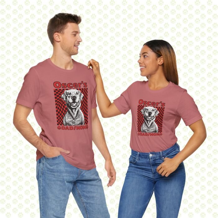 Personalized Dog’s Mom/Dad Unisex Jersey Short Sleeve Tee – Custom Name, Cute Dog Graphic, Comfortable Pet Lover Shirt - Image 3