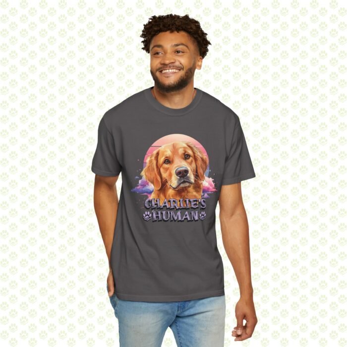 Personalized “Dog’s Human” Unisex Garment-Dyed T-Shirt – Custom Name, Bold Dog Graphic, Premium Pet Lover Gift - Image 7