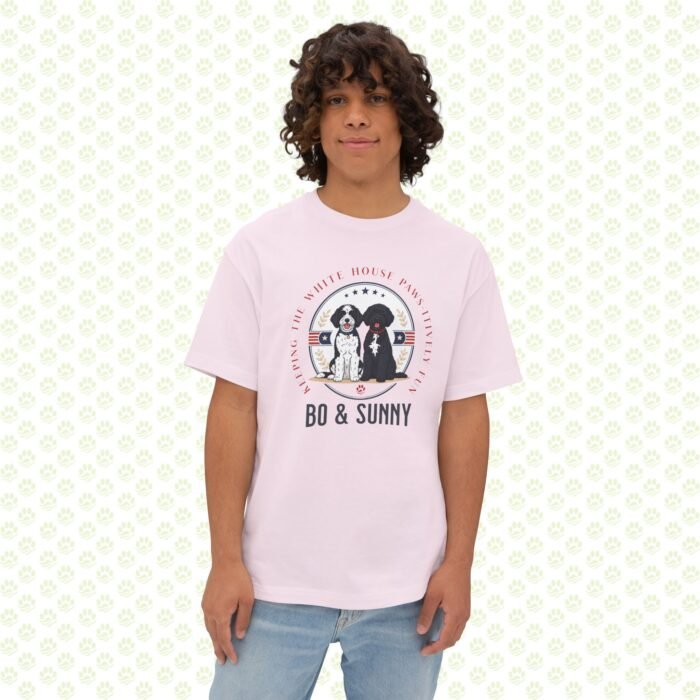 Bo & Sunny – The Obamas Unisex Oversized Boxy Tee – One-of-a-Kind Exclusive White House Paws-itively Fun Design - Image 2