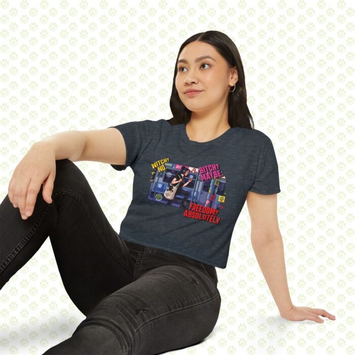 Witch? No. Bitch? Maybe. Freedom? Absolutely. Women’s Festival Crop Top – One-of-a-Kind Empowerment Statement Shirt - Image 6