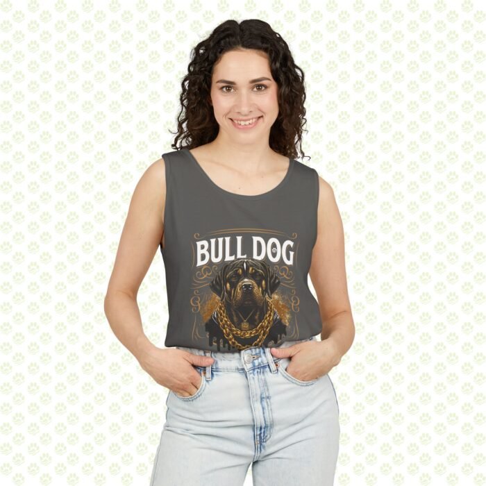 Bull Dog Lover Unisex Garment-Dyed Tank Top – Soft Vintage Look, Relaxed Fit Dog Breed Apparel - Image 7
