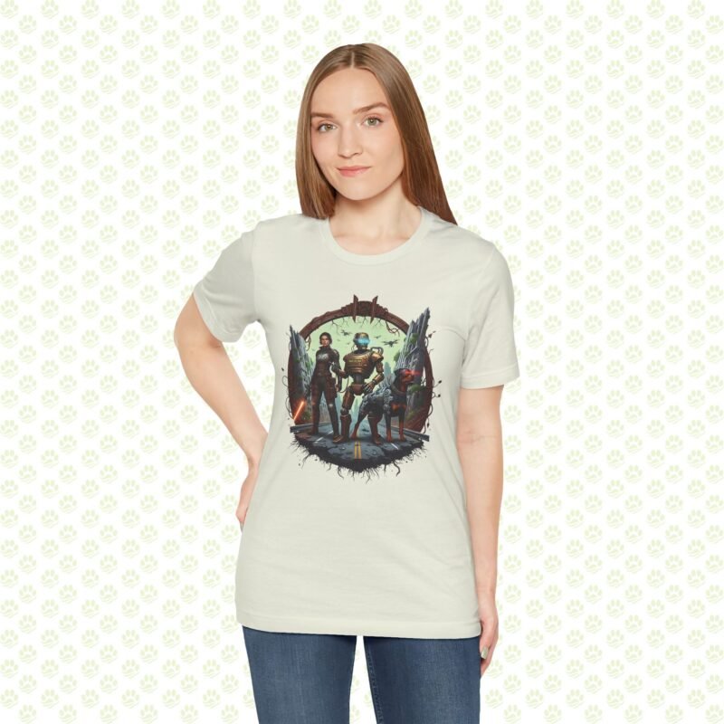 Post-Apocalyptic Guardian Bond Unisex Jersey Short Sleeve Tee – One-of-a-Kind Aura Farming Survivor Art Shirt