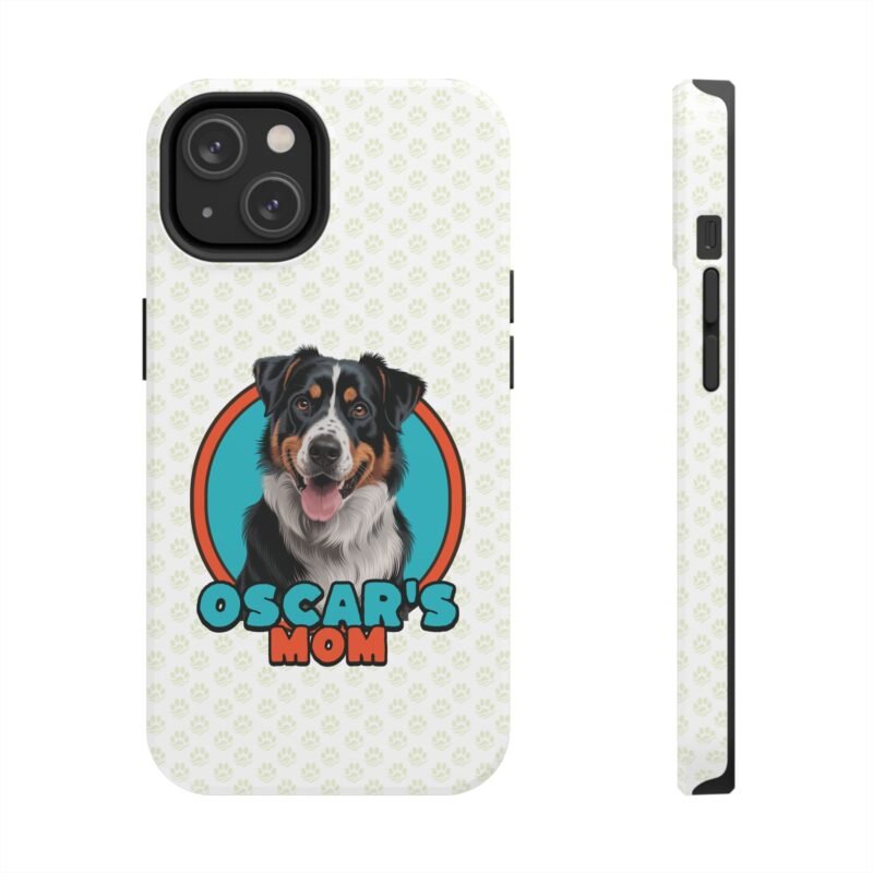 Personalized Dog Mom Tough Phone Case – iPhone 14, 15 & 16 Series, Custom Pet Lover Protection