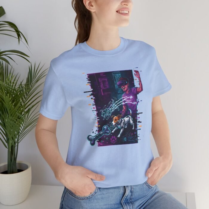Quantum Fetch in the Data Stream Unisex Jersey Short Sleeve Tee – One-of-a-Kind Aura Farming Audition Sci-Tech Art Shirt - Image 12