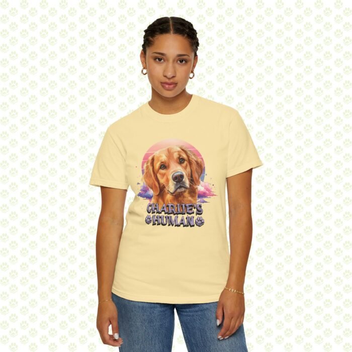 Personalized “Dog’s Human” Unisex Garment-Dyed T-Shirt – Custom Name, Bold Dog Graphic, Premium Pet Lover Gift - Image 4