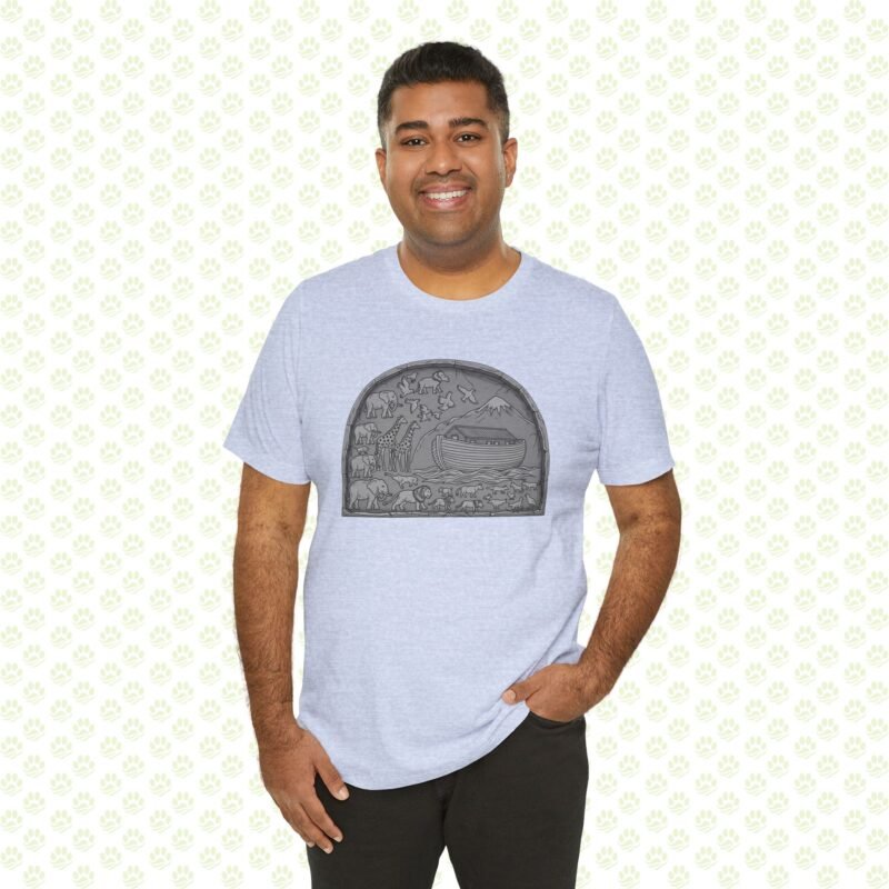 Noah’s Ark Paws Unisex Jersey Short Sleeve Tee – One-of-a-Kind Exclusive Animal Rescue Art Shirt