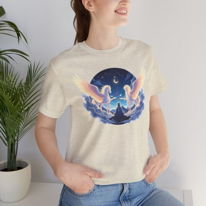 Rumi & The Buraq of Divine Ascent Unisex Jersey Short Sleeve Tee – Mystical pet Art Shirt, Spiritual Gift - Image 9