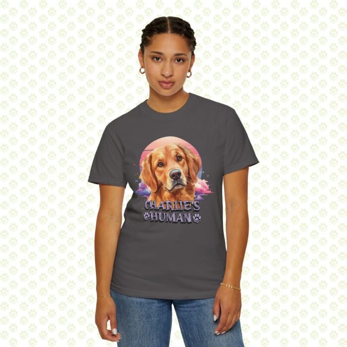 Personalized “Dog’s Human” Unisex Garment-Dyed T-Shirt – Custom Name, Bold Dog Graphic, Premium Pet Lover Gift - Image 8