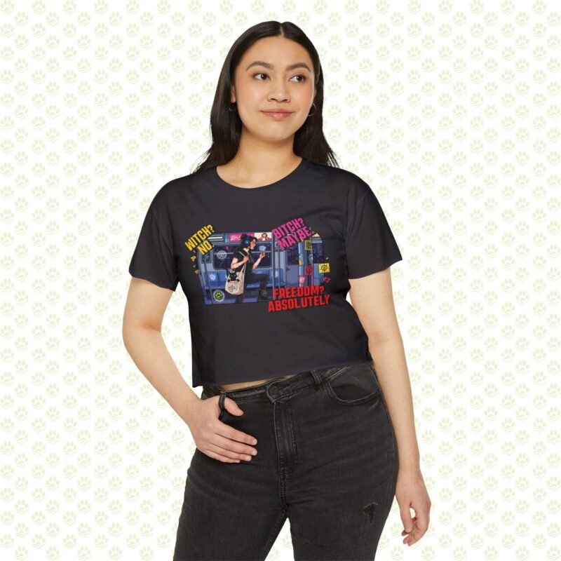 Witch? No. Bitch? Maybe. Freedom? Absolutely. Women’s Festival Crop Top – One-of-a-Kind Empowerment Statement Shirt