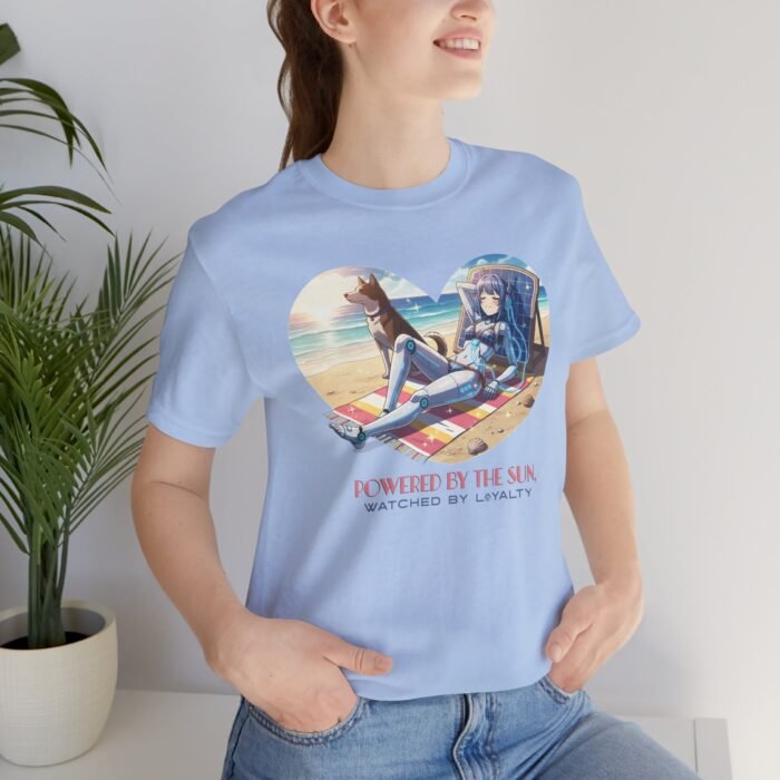 Power by Sun, Watched by Loyalty Unisex Jersey Short Sleeve Tee – One-of-a-Kind Exclusive Solar & Canine Art Shirt - Image 17