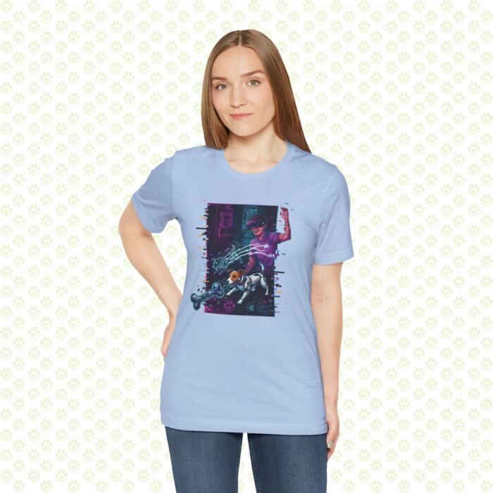 Quantum Fetch in the Data Stream Unisex Jersey Short Sleeve Tee – One-of-a-Kind Aura Farming Audition Sci-Tech Art Shirt - Image 11