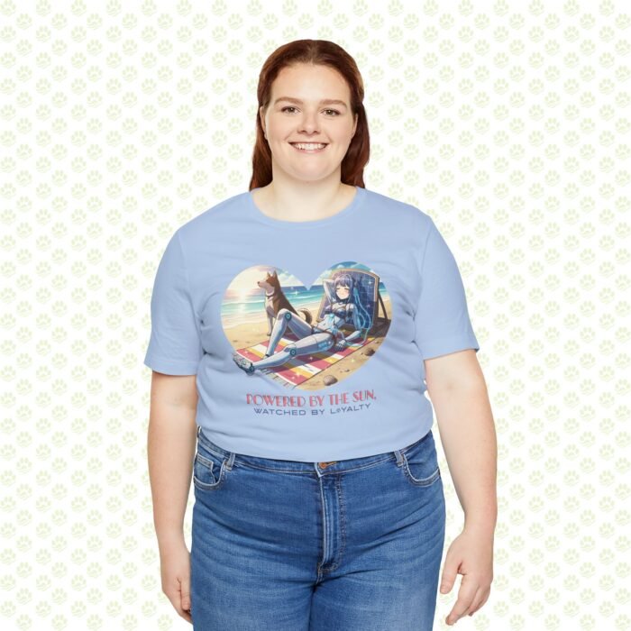 Power by Sun, Watched by Loyalty Unisex Jersey Short Sleeve Tee – One-of-a-Kind Exclusive Solar & Canine Art Shirt - Image 16