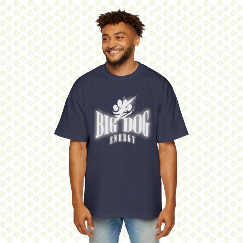 Oversized Tee – Big Dog Energy Print, Bold Dog Lover Statement Shirt, Relaxed Fit Unisex T-Shirt