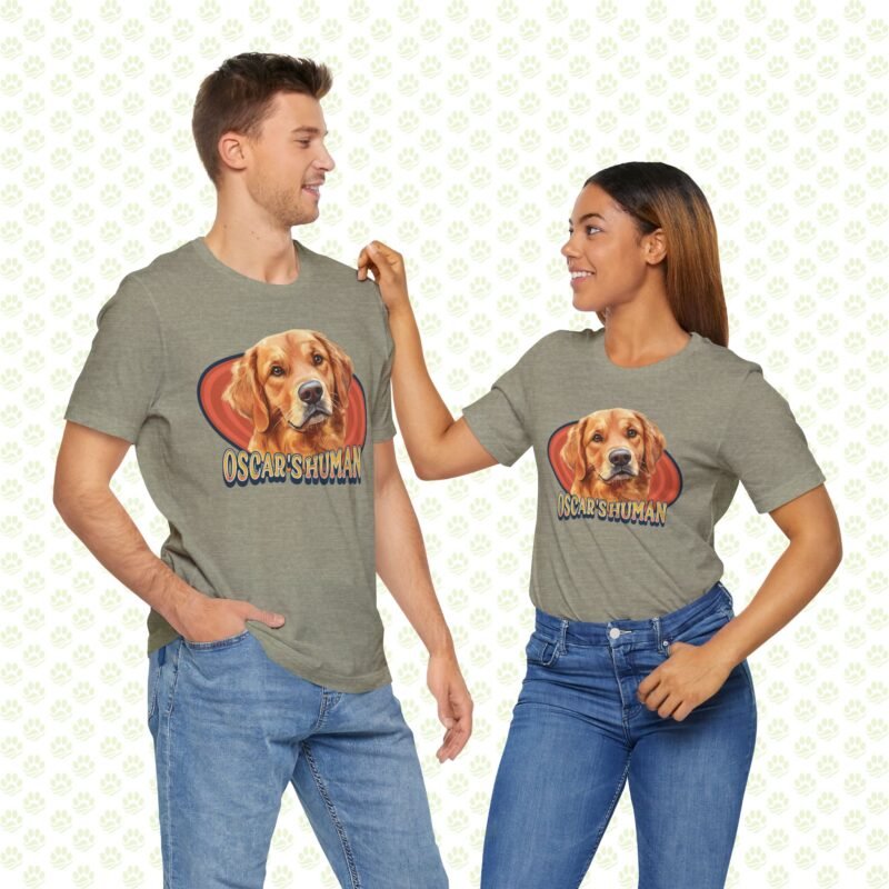 Personalized Dog’s HUMAN Unisex Jersey Short Sleeve Tee – Custom Name, Cute Pet Lover Shirt