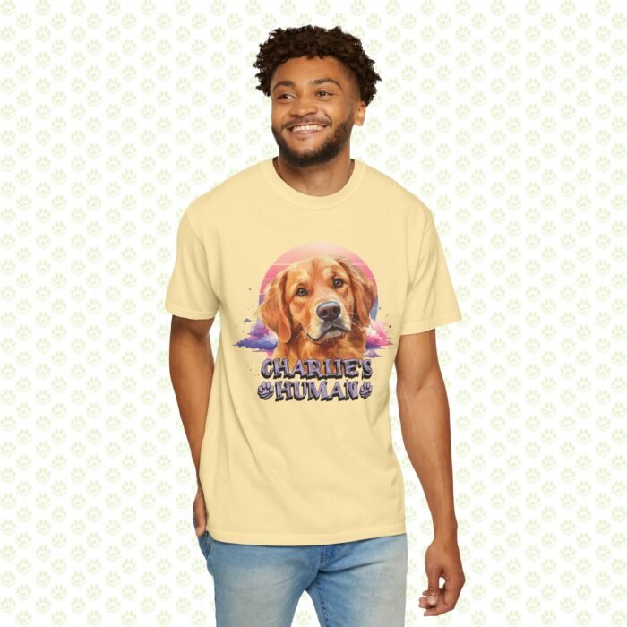 Personalized “Dog’s Human” Unisex Garment-Dyed T-Shirt – Custom Name, Bold Dog Graphic, Premium Pet Lover Gift - Image 3