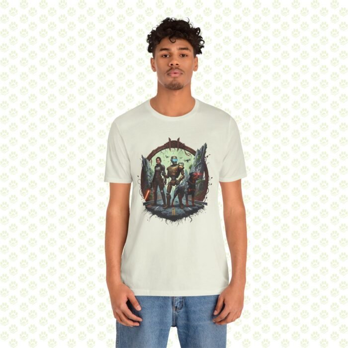 Post-Apocalyptic Guardian Bond Unisex Jersey Short Sleeve Tee – One-of-a-Kind Aura Farming Survivor Art Shirt - Image 2