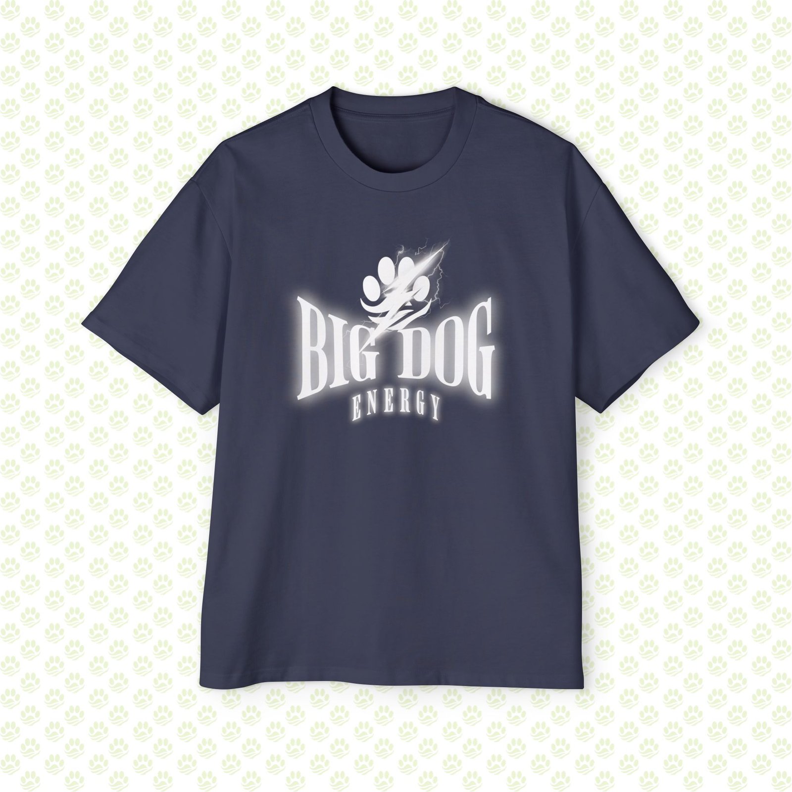 Oversized Tee – Big Dog Energy Print, Bold Dog Lover Statement Shirt, Relaxed Fit Unisex T-Shirt